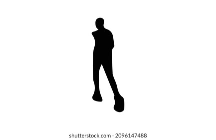 Runners on sprint men on white background. vector illustration