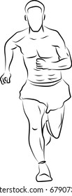 Runner's silhoutte