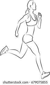 Runner's silhoutte