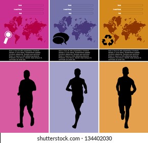 Runners sport illustration. vector