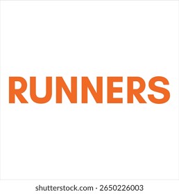 runners text for T-shirt print and other use on white background.
