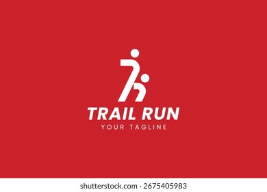 Correr por la montaña Trail Run Diseño de logotipo