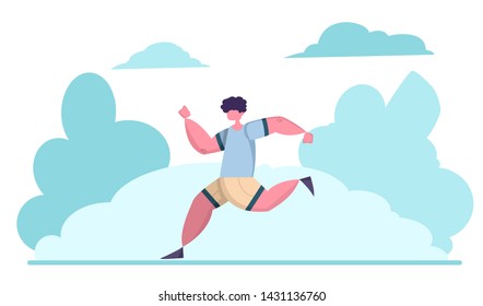 running activities vector illustration concept, people adopt a healthy lifestyle by running, suitable for, landing page, template, ui, web, homepage, poster, banner, flyer
