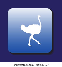 Running african Ostrich icon