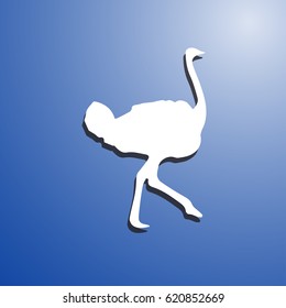 Running african Ostrich icon