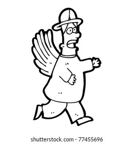 running angel cartoon