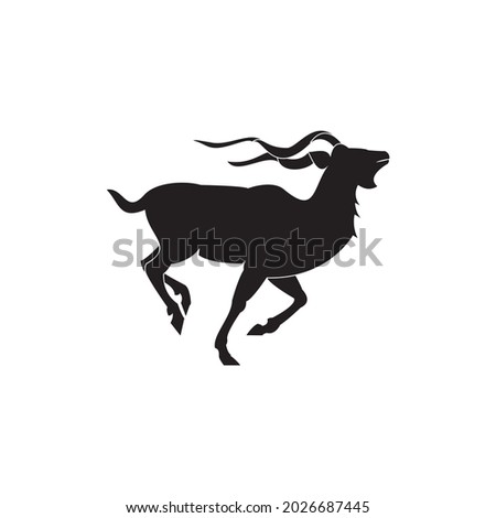 The running antelope logo means speed, agility and toughness. Suitable for zoo logos and the like