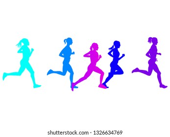 running athlete athletics, vector