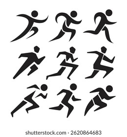 Running Athlete Logo Vector Illustration
