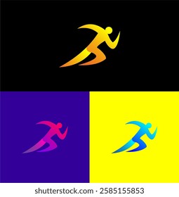 Running athletics ilustration logo icon