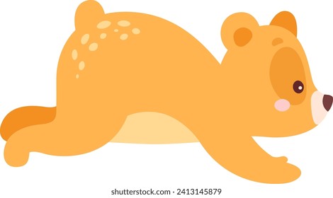 Running Bear Animal Vector Illustration