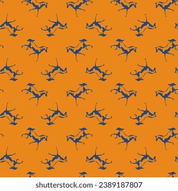 Running beautiful arabian horse, seamless vector pattern