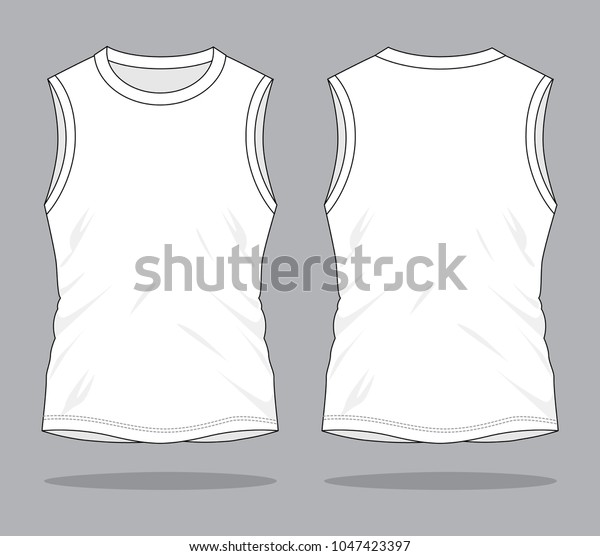 Running Blank White Tank Top Vector Stock Vector (Royalty Free) 1047423397