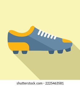 Running boot icon flat vector. Soccer shoe. Sport pair