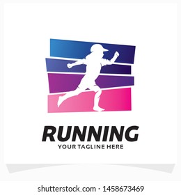 Running Boy Logo Design Template