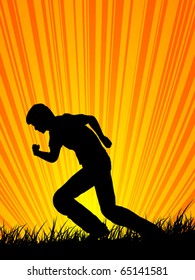 running boy silhouette