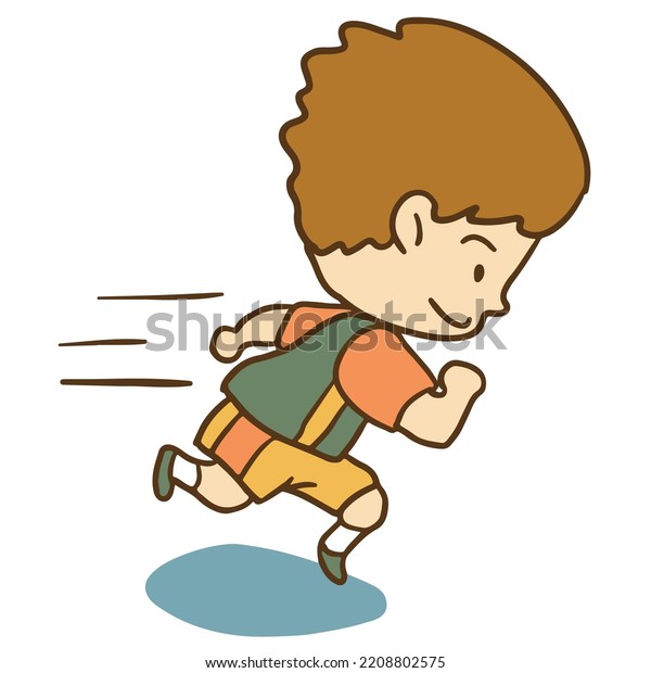 Running Boy Vector Running Boy Cartoon Stock Vector (Royalty Free ...