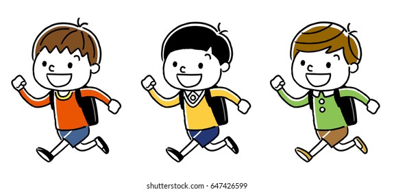 Running boys