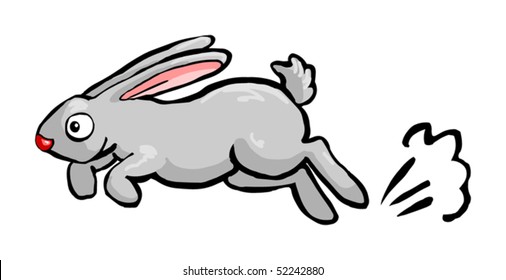 Running Bunny Vector Stock Vector (Royalty Free) 52242880 | Shutterstock