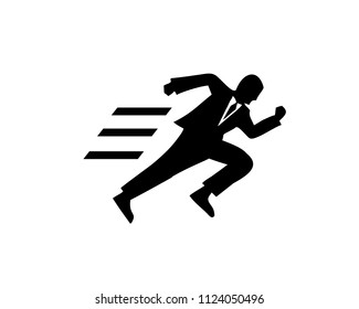 Running business man