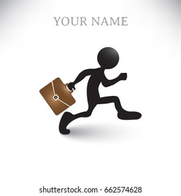 running business man