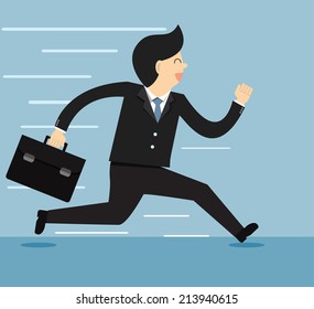running businessman