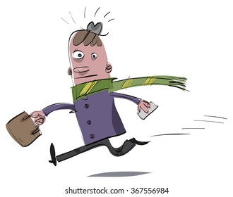 Running Businessman
