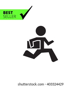 Running businessman
