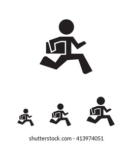 Running businessman