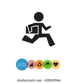 Running businessman