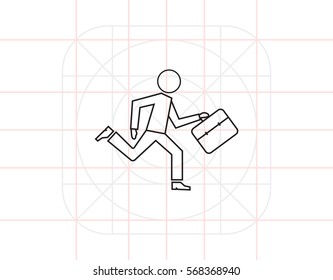 Running businessman