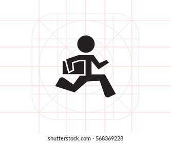 Running businessman