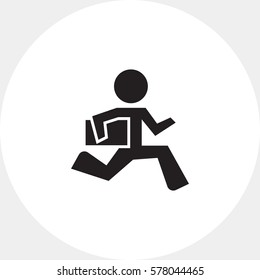 Running businessman