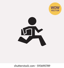Running businessman