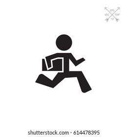 Running businessman