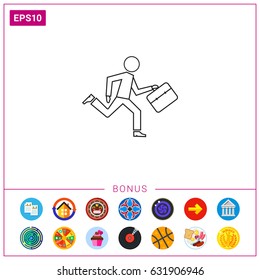 Running businessman
