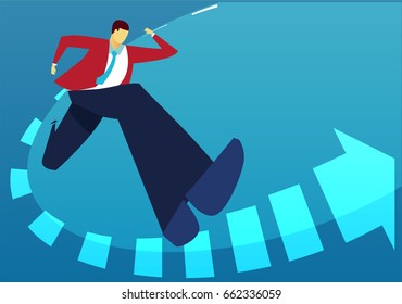 Running businessman