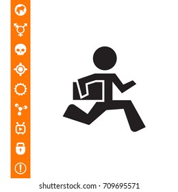 Running businessman
