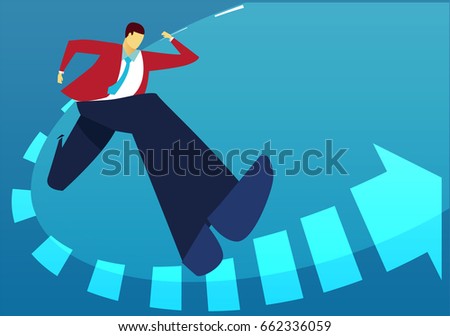 Running businessman