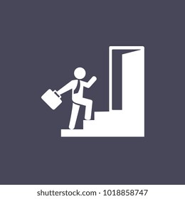 Running Businessman exit