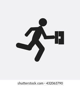 Running businessman Icon