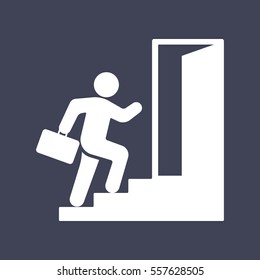 Running Businessman icon.