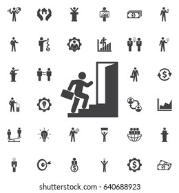 Running Businessman icon. Business icons set