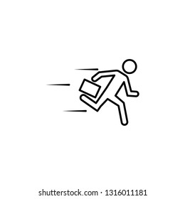 running businessman icon. Element of speed for mobile concept and web apps illustration. Thin line icon for website design and development, app development. Premium icon