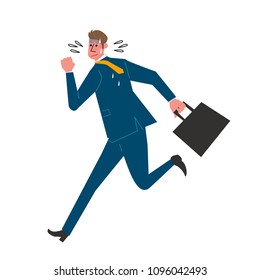 Running businessman illustration