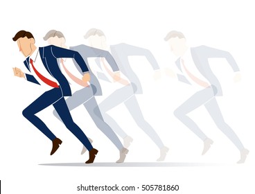running businessman vector illustration 