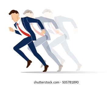 running businessman vector illustration 
