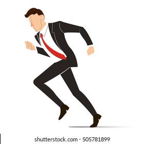 running businessman vector illustration 