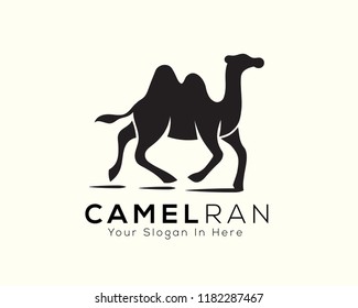 Running camel logo art