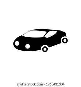 Running car icon vector illustration on white background and color editable